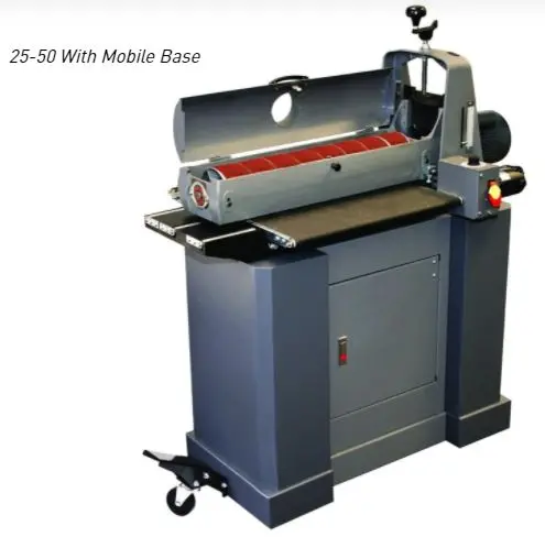 SuperMax 25–50″ Variable-Width Drum Sander – Includes Enclosed Stand & Mobile Base