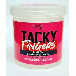 Tacky Fingers Extra-Hold Braiding Gel – 16 oz Professional Strength Formula