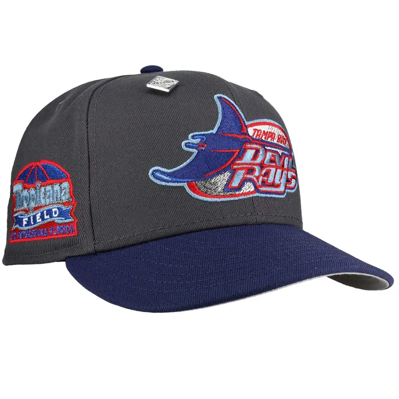 Tampa Bay Rays Tropicana Field Graphite-Navy Metallic 59Fifty Fitted Cap