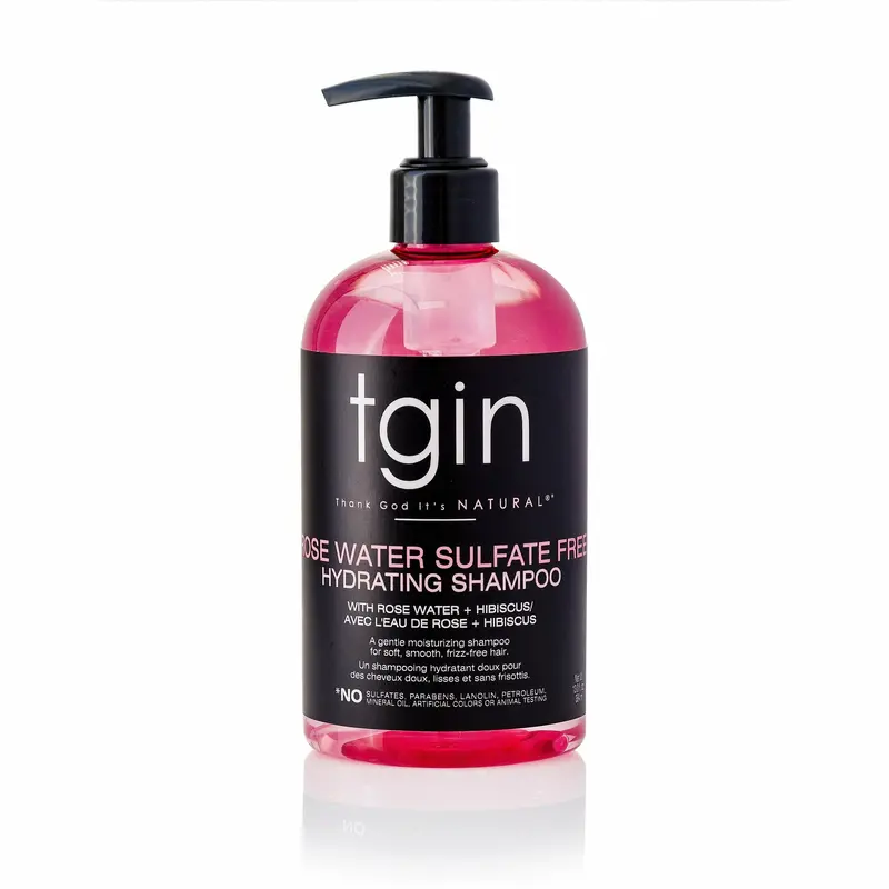 TGIN Rose Water Moisturizing Shampoo for Dry or Curly Hair (13 oz)