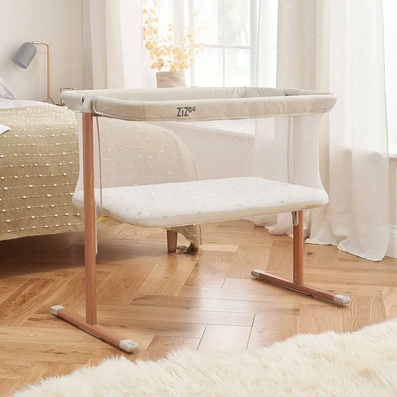 Tutti Bambini ZiZee Essential Crib – Scandinavian Walnut with Ecru Accents
