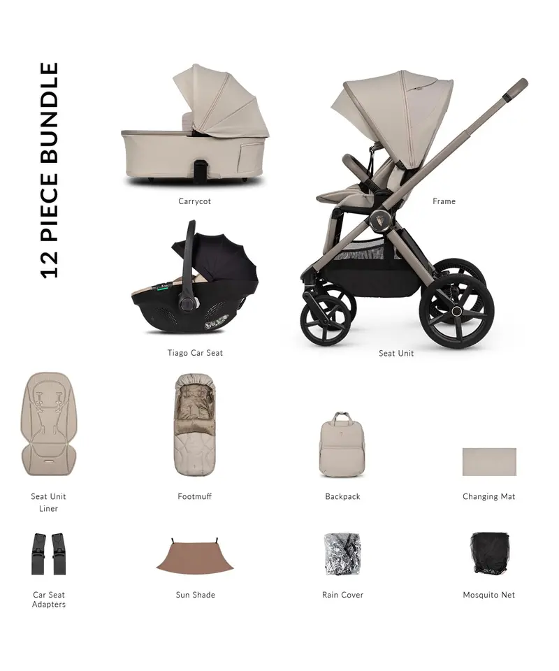 Venicci Upline 3 All-in-One Travel System – Pebble/Beige