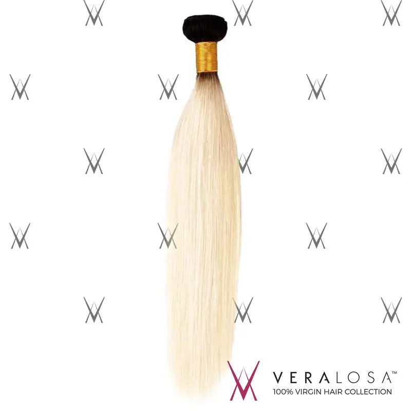 Vera Losa 8A Pre-Bleached Straight Hair Bundles – #1B/623 Dual Tone