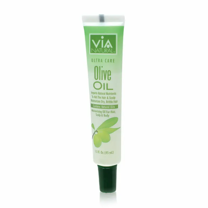 VIA Natural Ultra-Care Olive Oil – 1.5 oz Pure Hydrating Oil for Hair and Skin