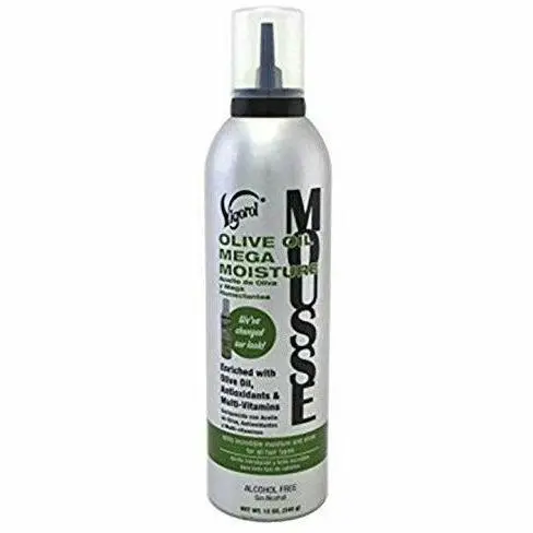 Vigorol Olive Oil Mega Moisture Mousse – 12oz Hydrating Curl Enhancer