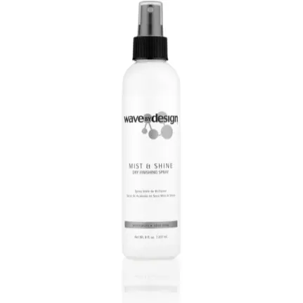 Wave by Design Mist & Shine Dry Finishing Spray – 8 oz Lightweight Shine Enhancer