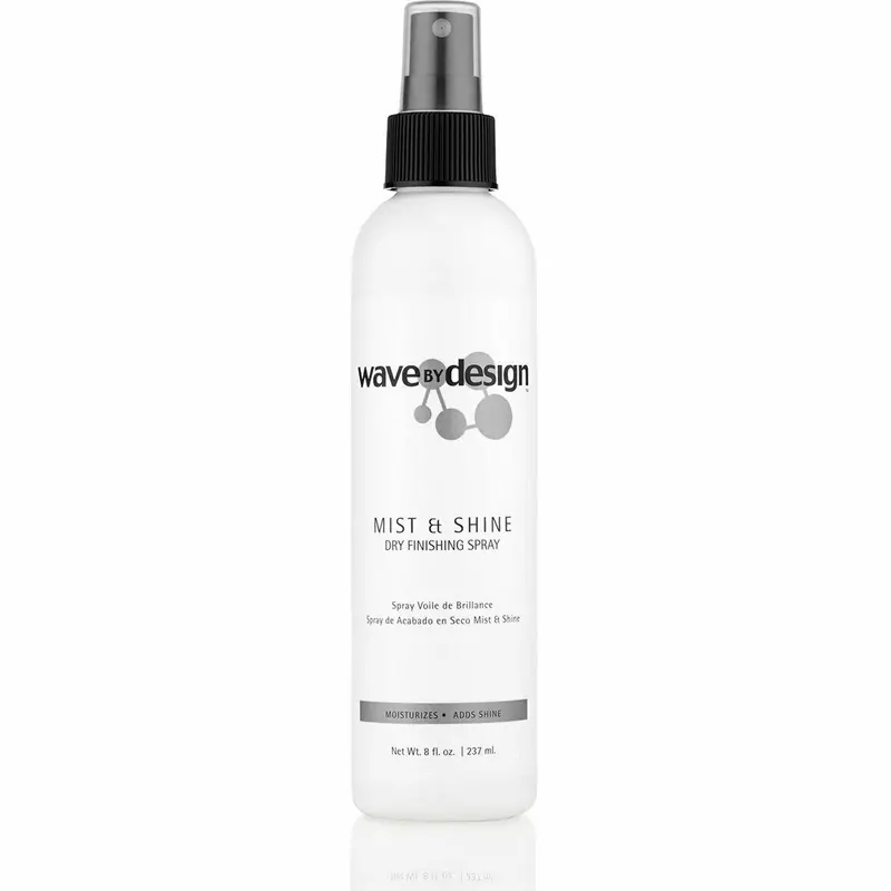 Wavebydesign Mist & Shine Light-Hold Finishing Spray – 8 oz Shine Enhancer & Humidity Shield