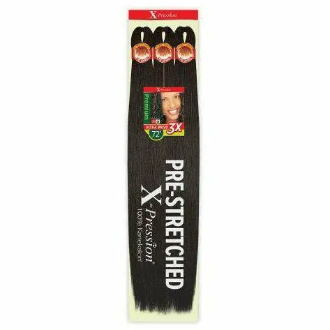 X-Pression Ultra Pre-Stretched Braid – 3X Thick, 72-Inch Braiding Hair