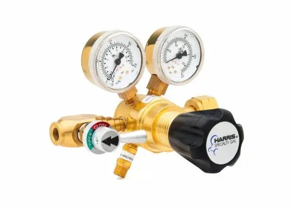 Harris 721-015-300-A Two-Stage Ultra-High-Purity Brass Barstock Regulator 1